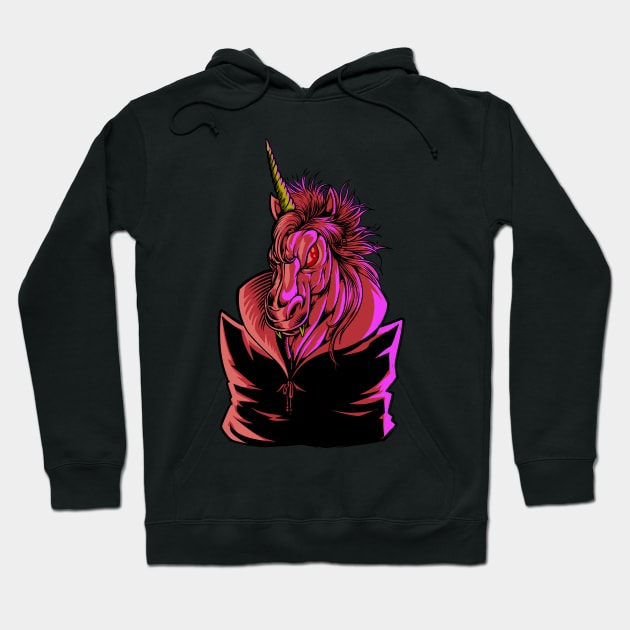 Monster Animals - Vampire Unicorn Hoodie by Modern Medieval Design